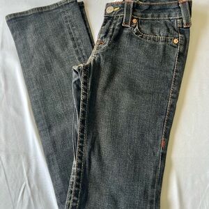 True Religion size 28 Bootcut Blackish Gray blue Jean